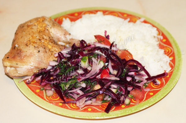 фото салата из краснокачанной капусты