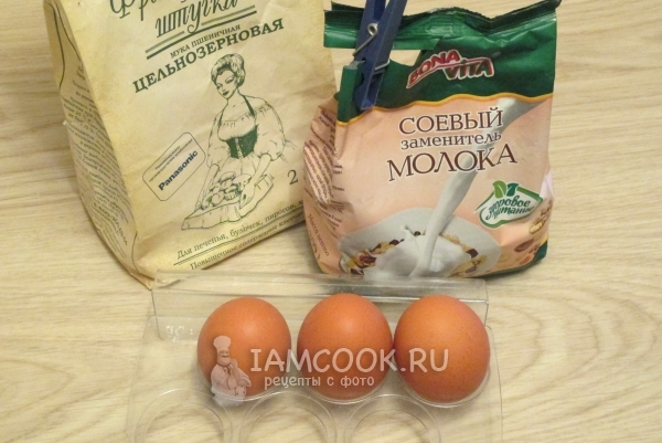 Ингредиенты для блинов на соевом молоке