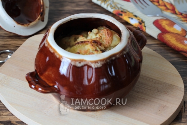 Рецепт картошки с грибами в горшочках