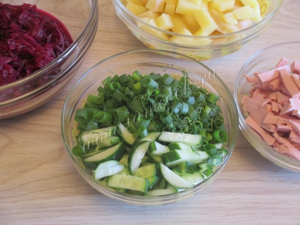 Зелень для холодного борща