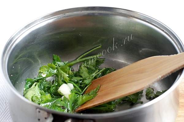 Обжарка зелени