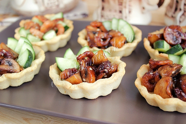 Рецепт тарталеток с креветками