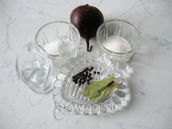 Ингредиенты для маринования свеклы на зиму