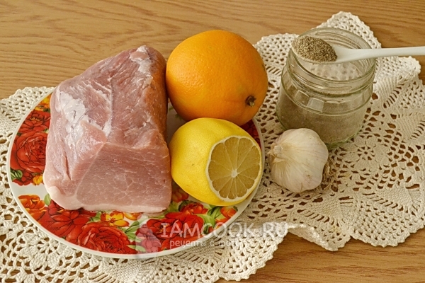 Ингредиенты для медальонов из свинины