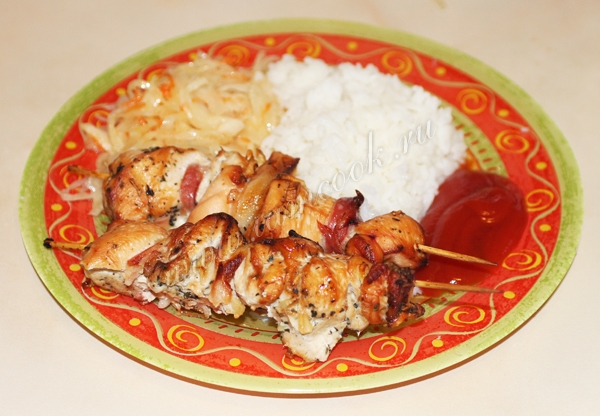 Рецепт куриного шашлыка в духовке