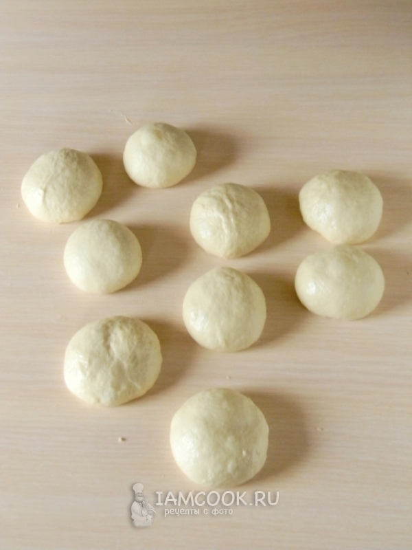 Поделить тесто на части