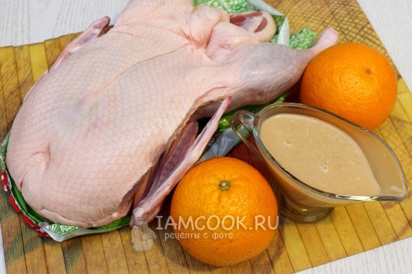 Ингредиенты для утки в рукаве в духовке