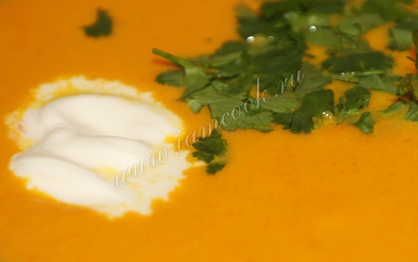 Суп пюре из тыквы, фото