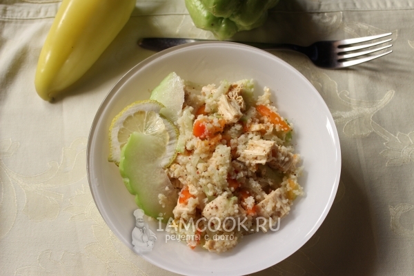 Фото салата с булгуром и спаржей