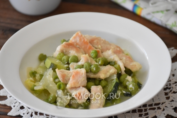 Рецепт филе индейки с овощами на сковороде