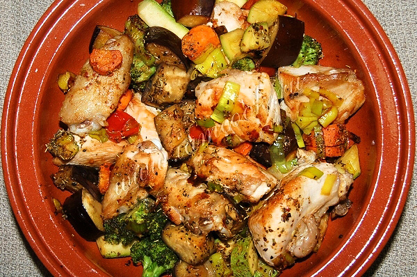 Овощное рагу с курицей