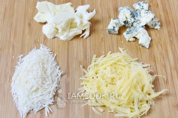 Подготовить четыре вида сыра