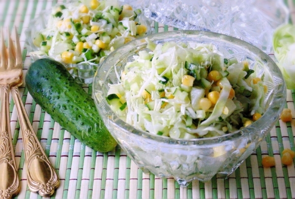 Рецепт салата с анансом и огурцами