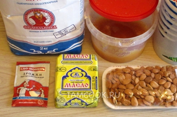 Ингредиенты для медовой лепешки