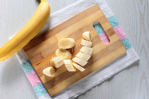 Банан порезанный