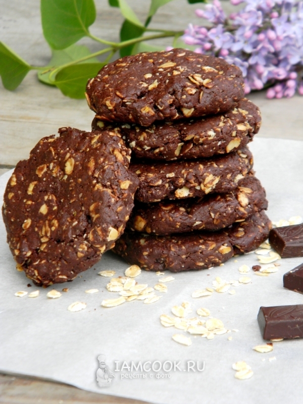 Фото шоколадно-овсяного печенья