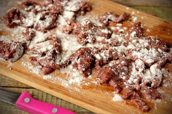 Печень куриная в муке