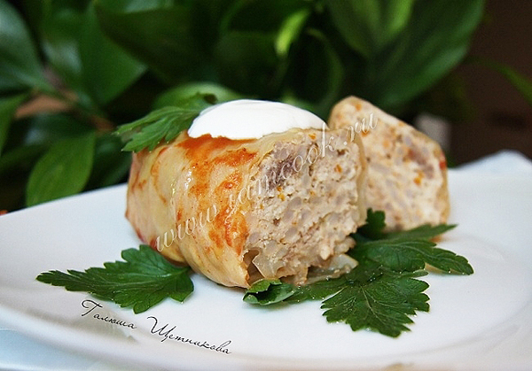 Голубцы с мясом и рисом