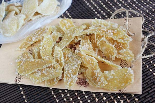 Рецепт цукатов из имбиря