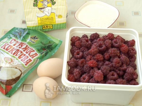 Ингредиенты для малины под кокосовым покрывалом