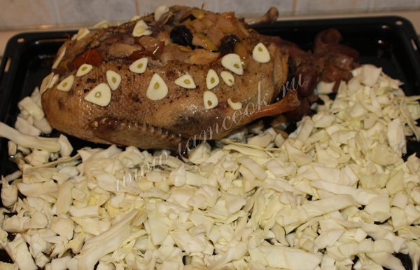 Утка с капустой