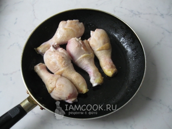 Голени куриные на сковороде