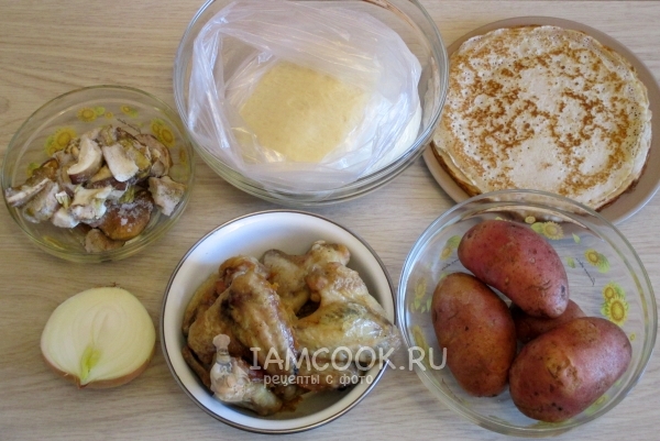 Ингредиенты для курника с картошкой