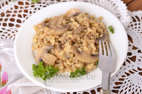 Рецепт перловки с грибами в мультиварке