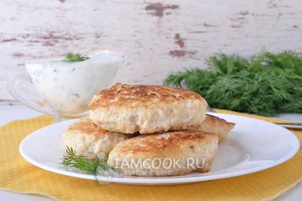 Фото куриных котлет с творогом по Дюкану