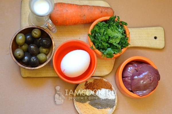 Ингредиенты для фарширования ножек