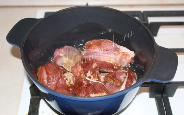 Обжарка филе индейки