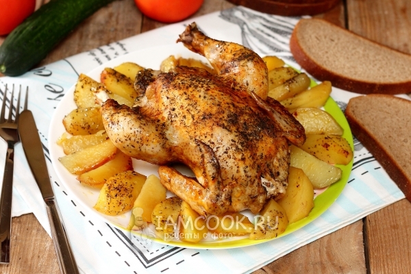 Фото курицы в мультиварке целиком