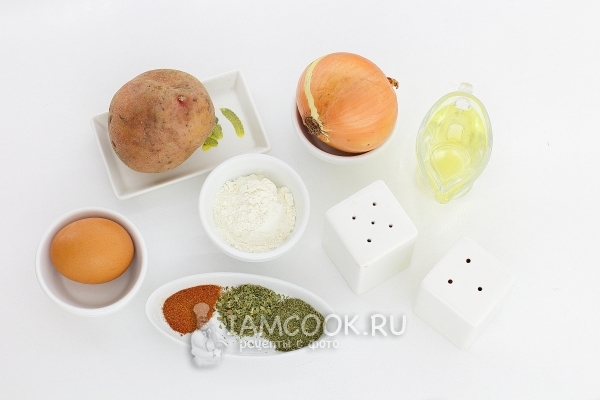 Ингредиенты для картофельных драников в мультиварке