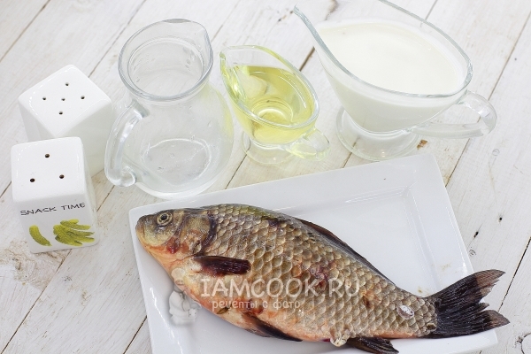 Ингредиенты для карасей в сметане