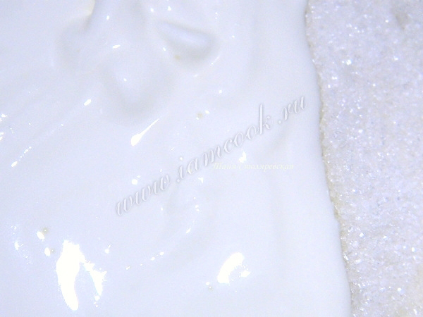 Сметана взбитая с сахаром