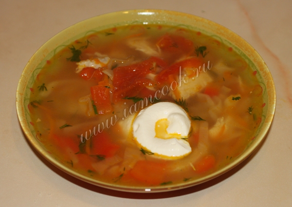 Фотография щей со свежей капустой