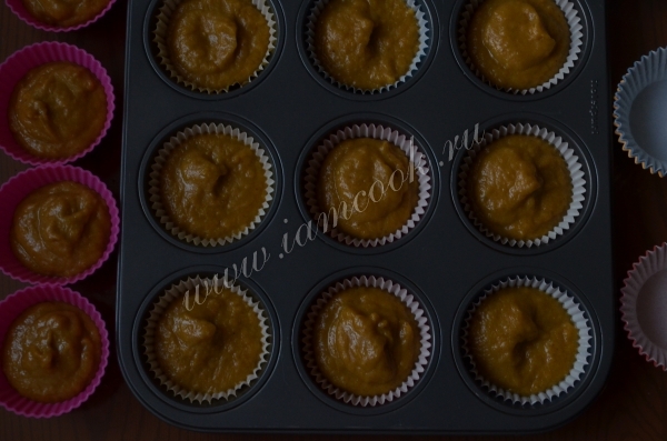 Тесто для маффинов в формочках