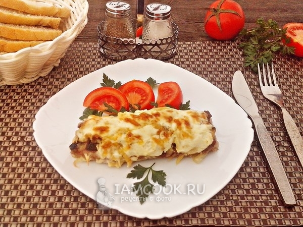 Фото мяса по-капитански с грибами