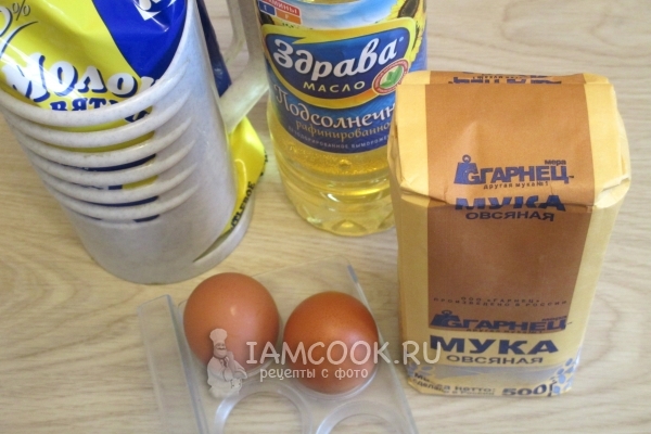 Ингредиенты для овсяных блинов