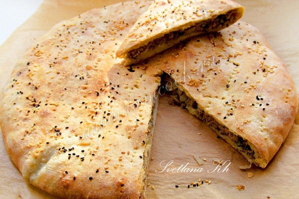 Рецепт мясного пирога на кефире