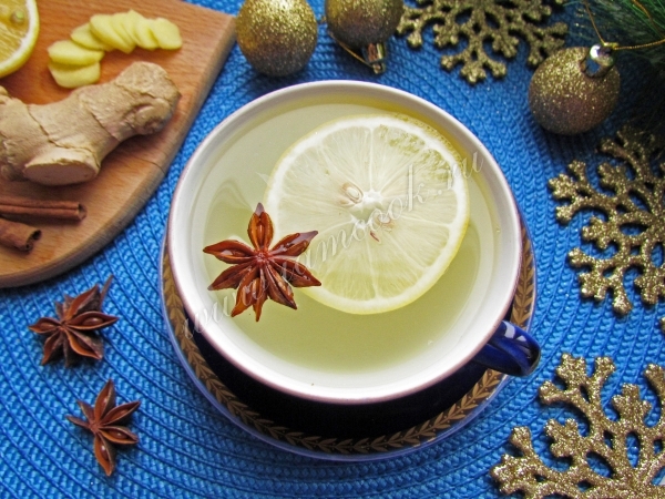 Рецепт пряного имбирного чая