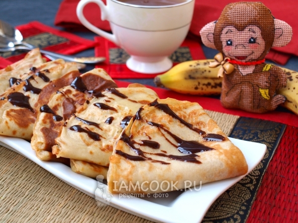 Рецепт банановых блинчиков