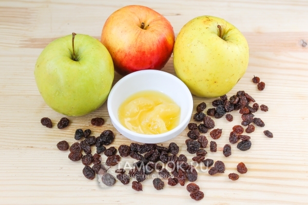 Ингредиенты для печеных яблок в духовке