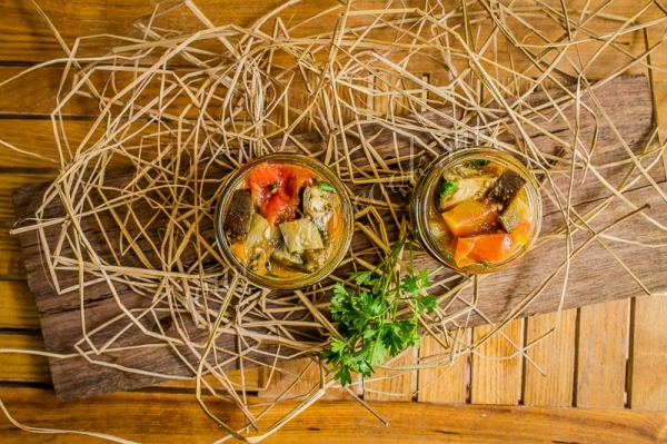 Закуска из баклажанов и помидоров