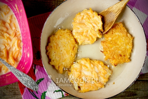 Пожарить драники из тыквы