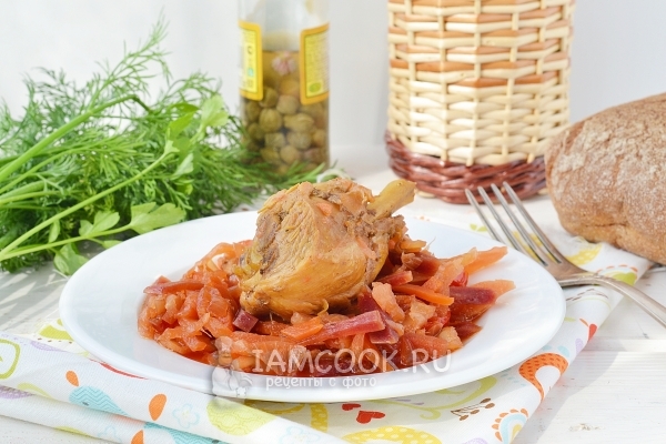 Фото курицы с овощами в мультиварке