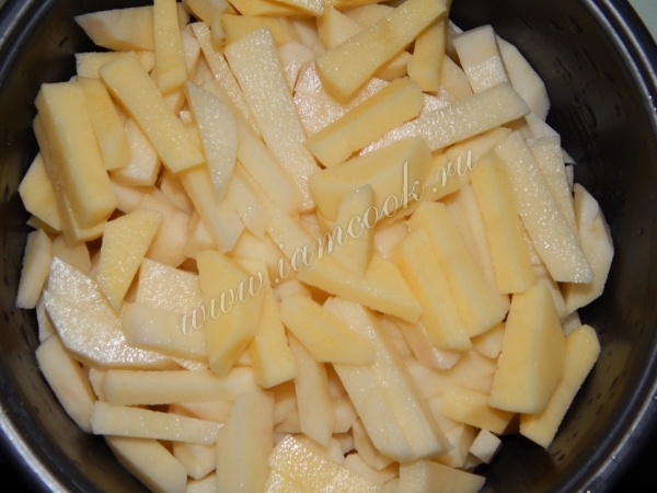 Картофель порезанный