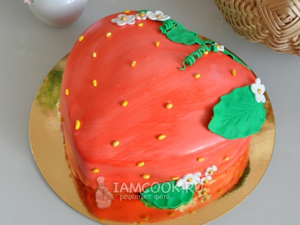 Рецепт бисквитного торта Клубничка