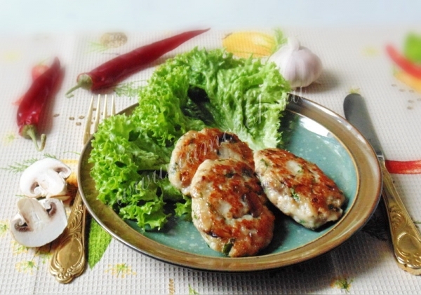 Фото рыбных котлет с сыром и грибами