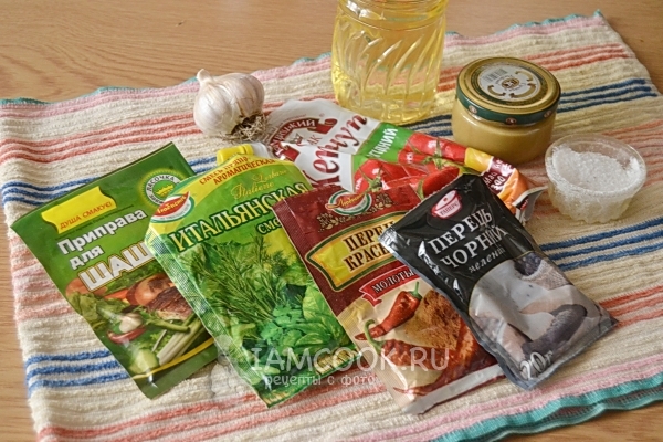 Ингредиенты для маринада для курицы гриль